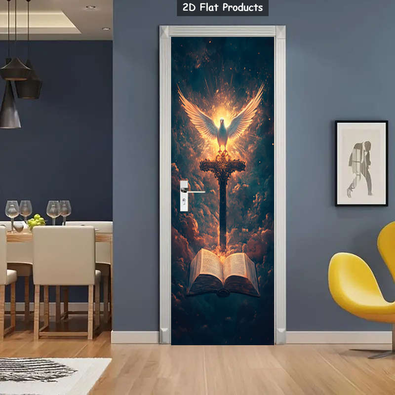 1pc 95.0x209.8cm Jesus Christian Themed Stickers