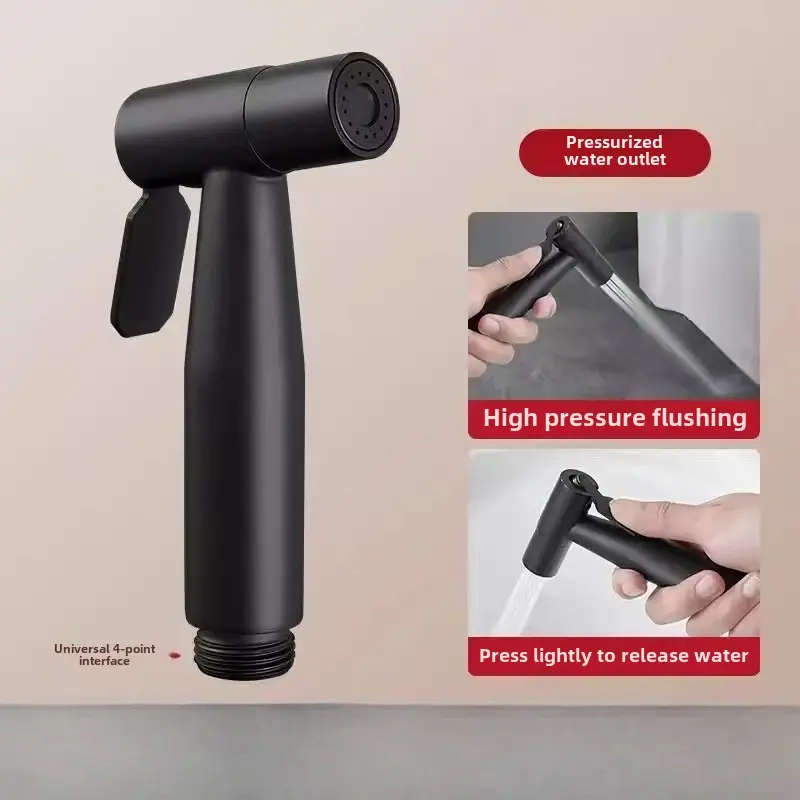 1pc Toilet Handheld Shower High Pressure 4-Mode Powerless Plastic Bathroom Faucet Color sent randoml