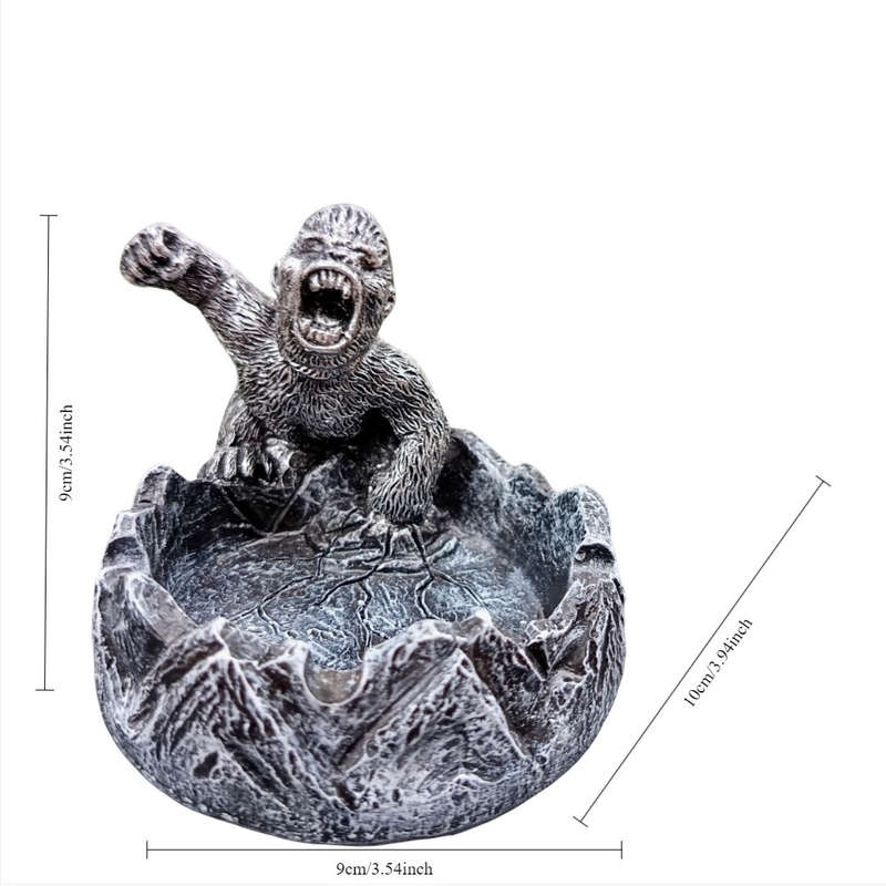 1pc Creative King Kong Domineering Gorilla King Returns Ashtray for Study Office Modern Trendy Orna