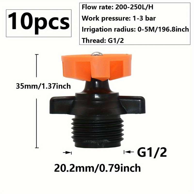 10Pcs Rotating Automatic Sprinkler Nozzles