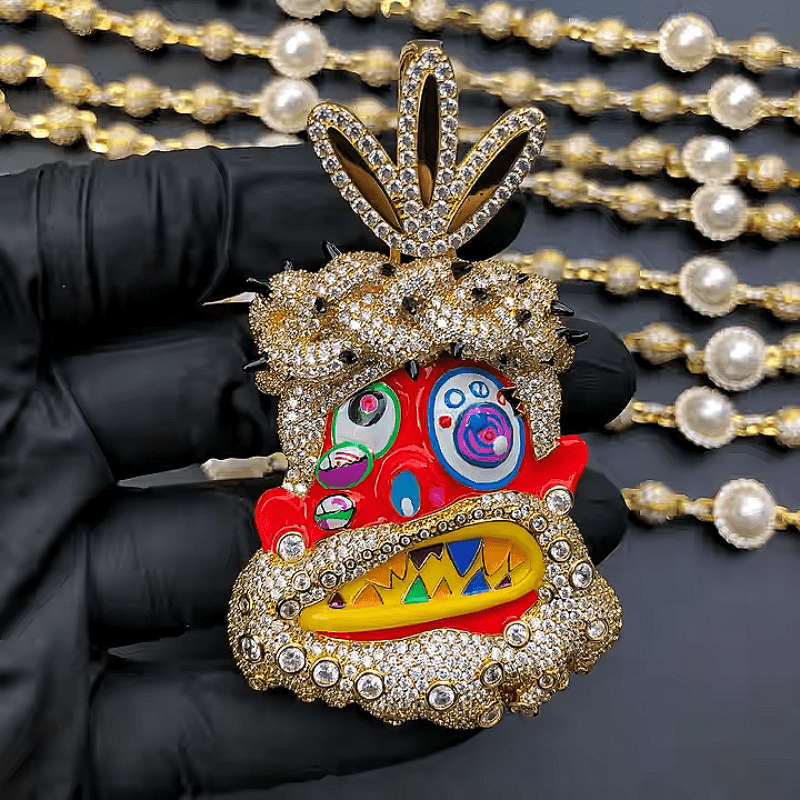 1 Piece Golden Jesus Theme Pendant