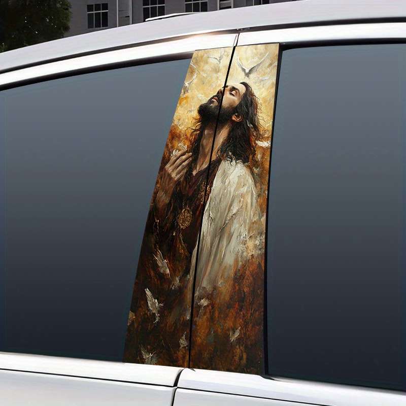 2pcs Jesus Christian Themed Stickers