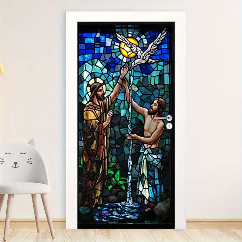 1pc 95.0x214.88cm Jesus Christian Themed Stickers