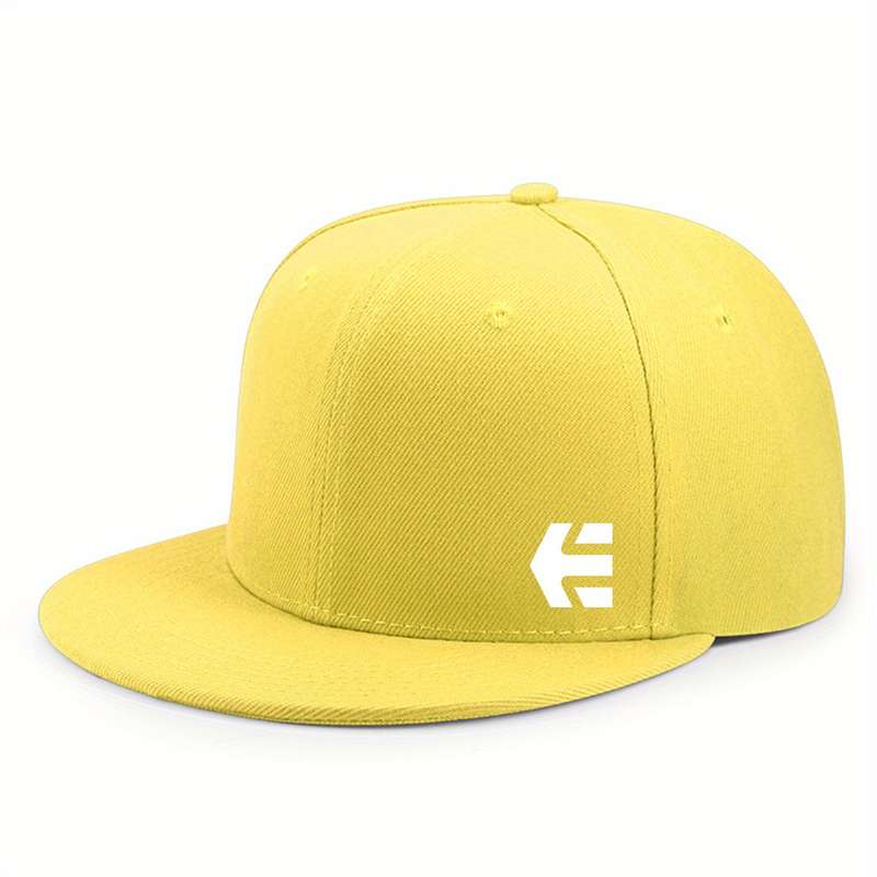 1pc Adjustable Snapback Baseball Cap Lightweight Sun-Protective Polyester with Stylish Flat Brim