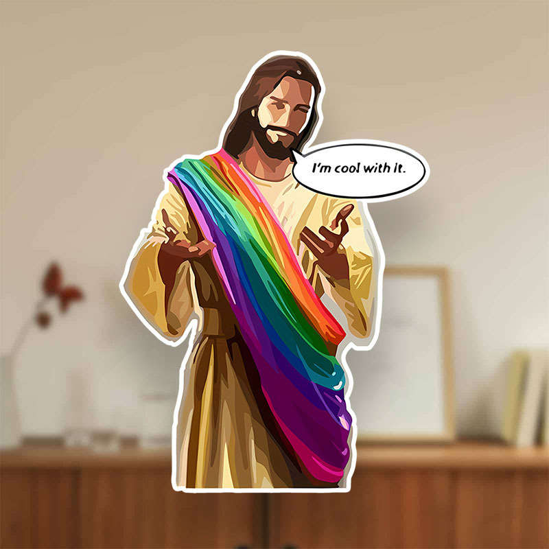 2 Pieces Jesus Christian Themed Stickers