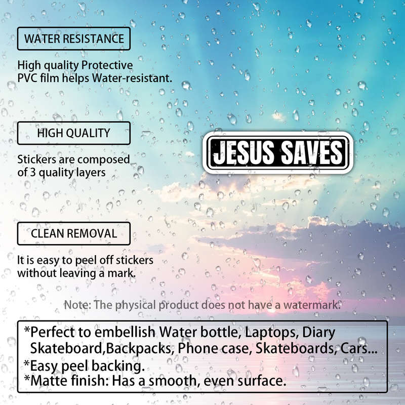 1pc Jesus Christian Themed Stickers