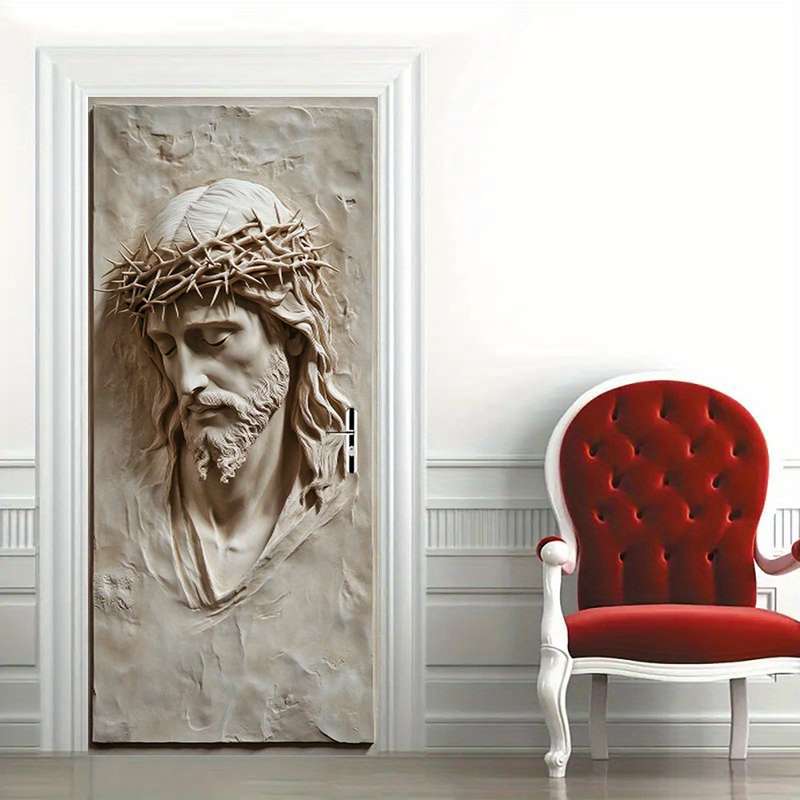 1pc 95.0x209.8cm Jesus Christian Themed Stickers