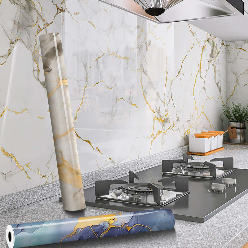 1PC Wall Stickers60 x 300 cm   23.62 x 118.11 ingreen Artificial Jade Gilded