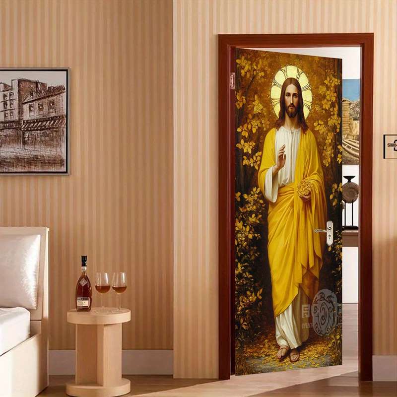 1pc 95.0x214.88cm Jesus Christian Themed Stickers