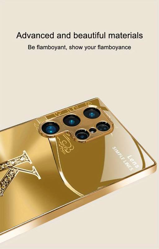 1pc Golden For Samsung Galaxy A52 Phone Cases