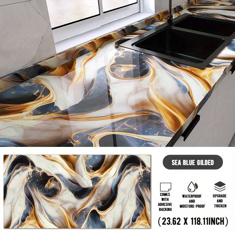 1PC Wall Stickers60 x 300 cm   23.62 x 118.11 ingreen Artificial Jade Gilded