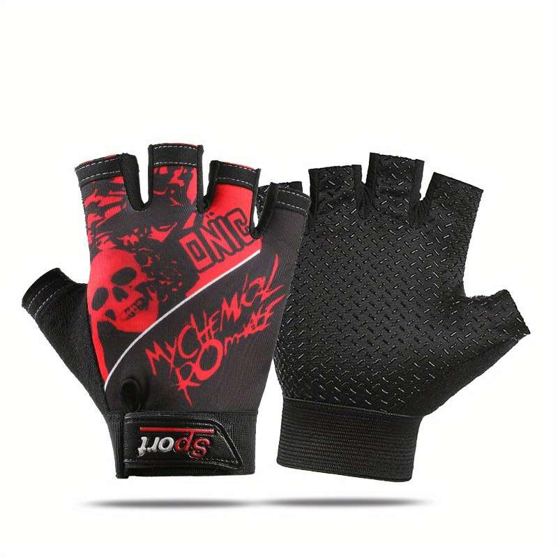 1 Pair Red One Size Outdoor Sports Gloves