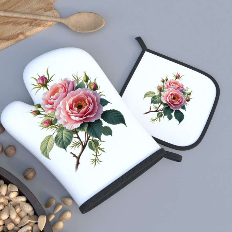 2pcs 26.92x17.02 cm Heat Resistant Oven Mitts And Potholders