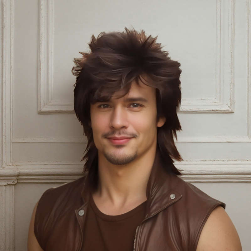 1Pc Abrown 45.72cm Fashion Design Wig