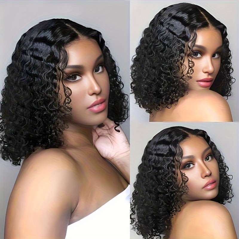 1Pc Black 35.56cm Fashion Design Wig