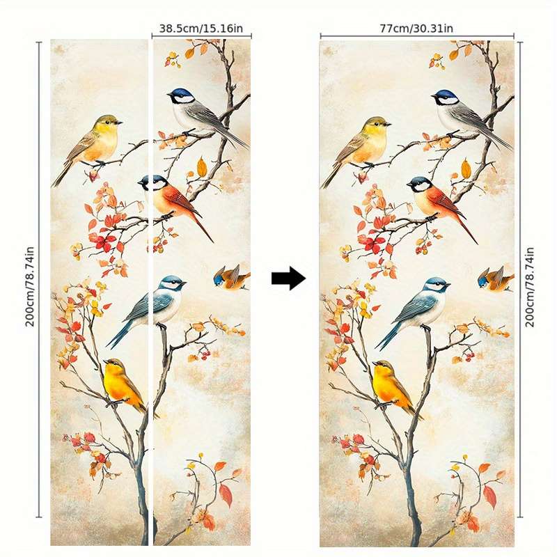 1Pc 77x200cm Door Window Sticker