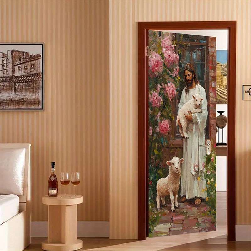 1pc 95.0x214.88cm Jesus Christian Themed Stickers