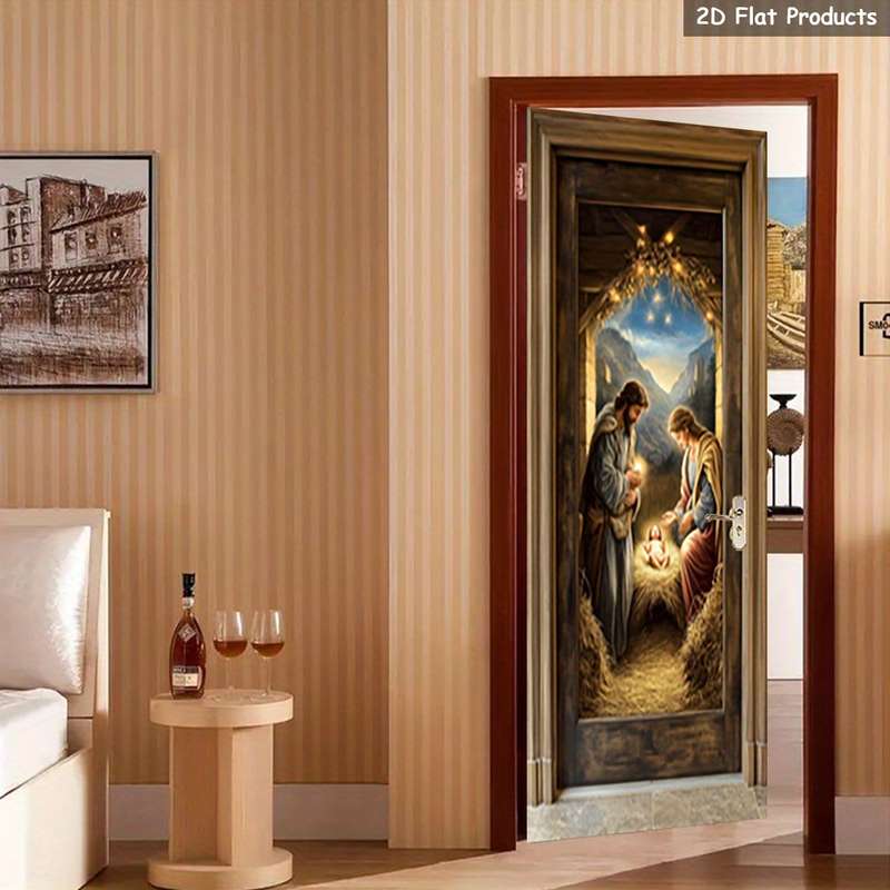 1pc 95.0x209.8cm Jesus Christian Themed Stickers