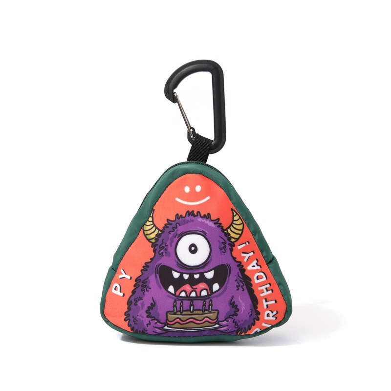 1pc Innovative Polyester Hip-Hop Mini Bag for Women Trendy Monster Face Design Coin Purse S