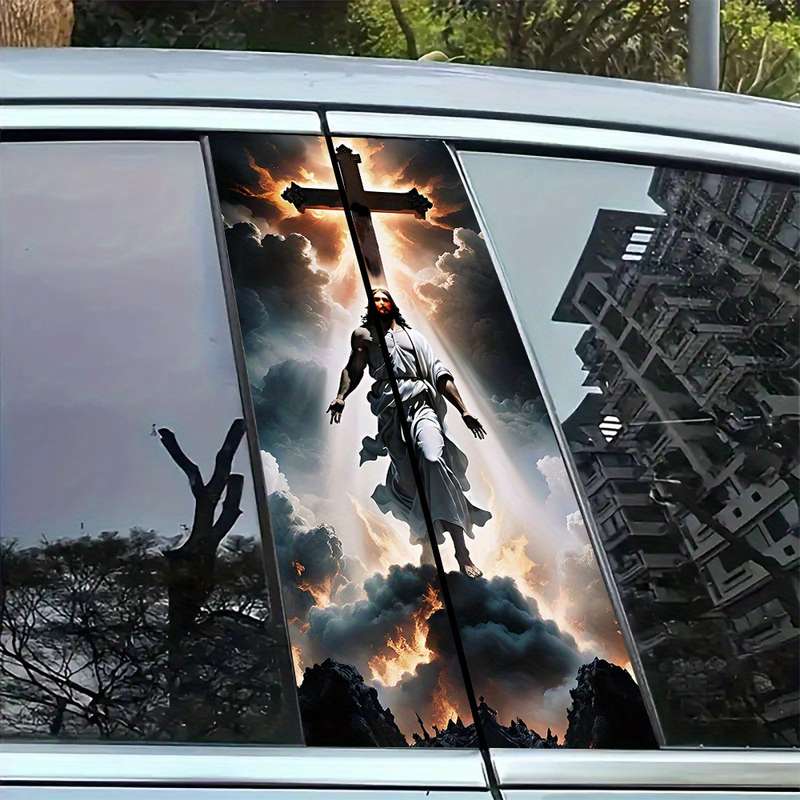 2pcs Jesus Christian Themed Stickers