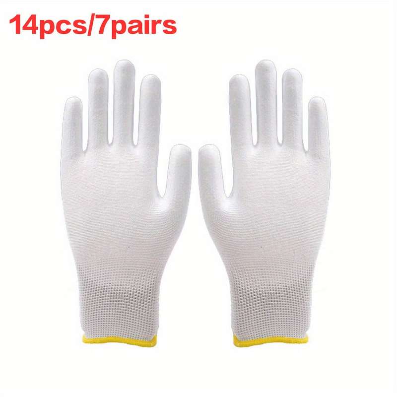 7 Pairs Gray Size M Multi Purpose Work Gloves