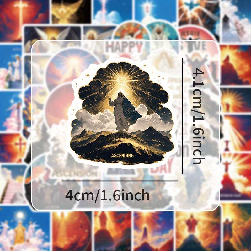 55pcs Jesus Christian Themed Stickers