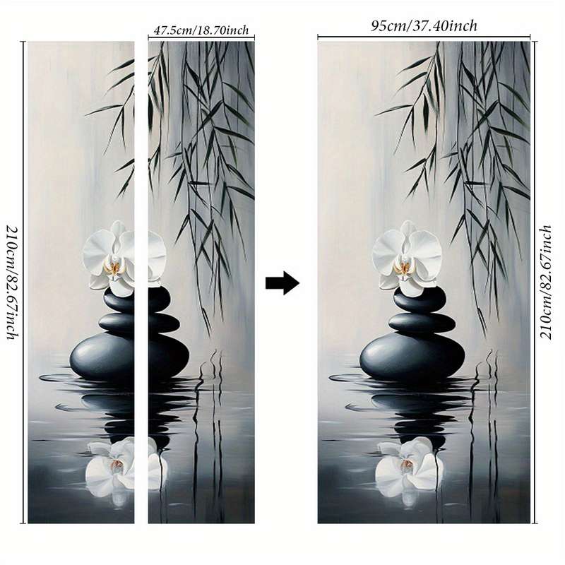 1Pc 95.0x209.8cm Door Window Sticker