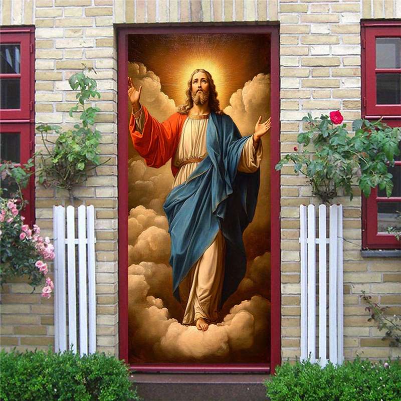 1pc 95.0x214.88cm Jesus Christian Themed Stickers