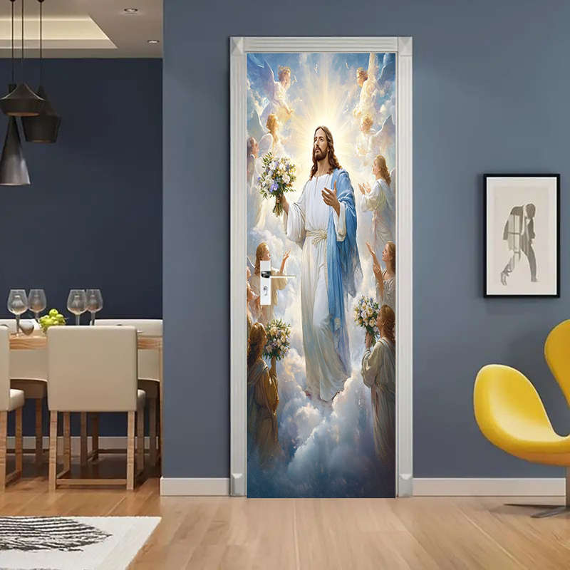1pc 95.0x214.88cm Jesus Christian Themed Stickers