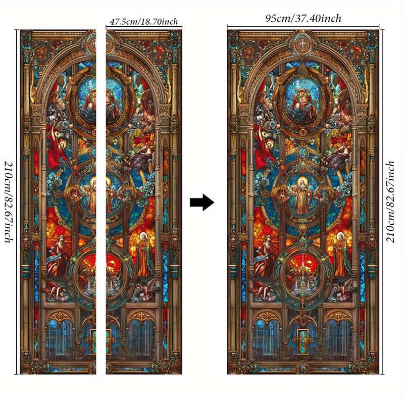 1pc 95.0x209.8cm Jesus Christian Themed Stickers