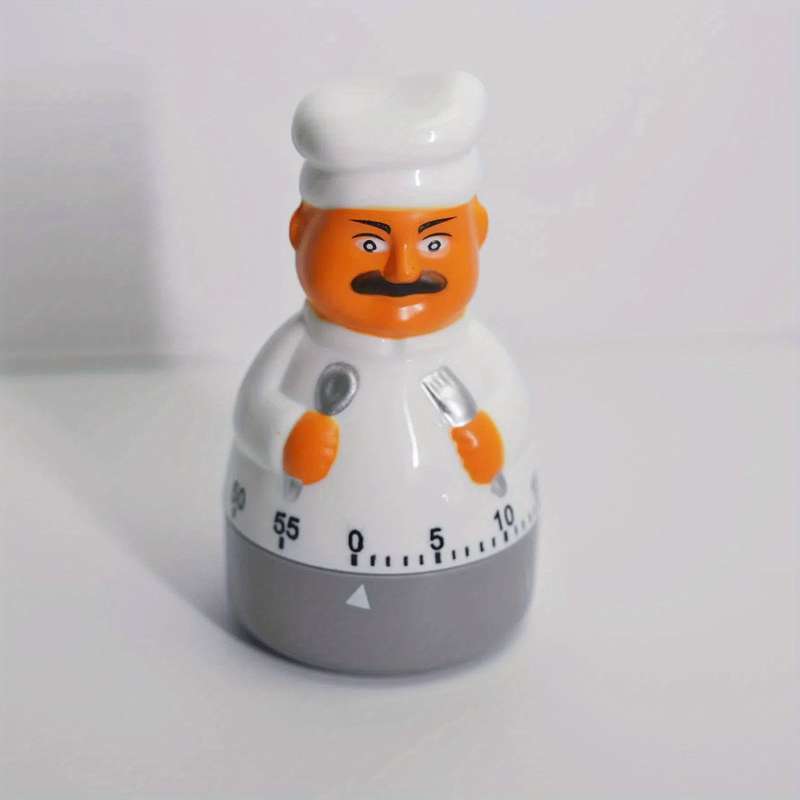 1pc Colorful Kitchen Timer Chef Timer Kitchen Timer Plastic Countdown Knife and Fork Chef Timer