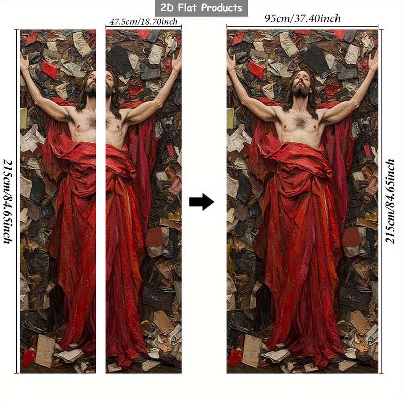 1pc 95.0x214.88cm Jesus Christian Themed Stickers