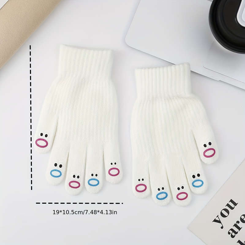 1 Pair Grey Warm Gloves