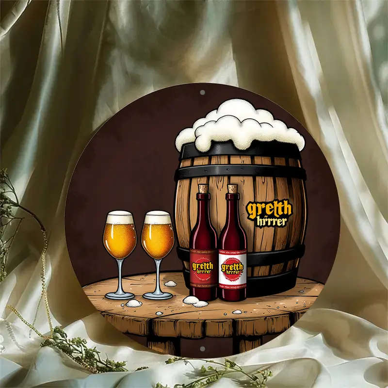 1 x 8" Round Aluminum Wall Sign