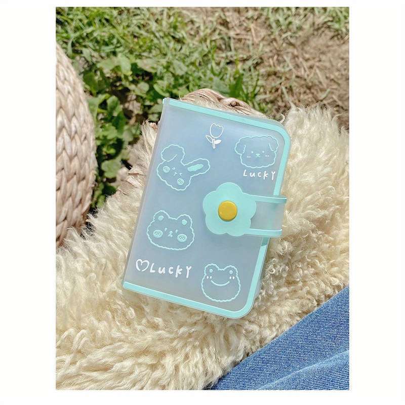 1pc Sunflower Snap INS Style Cute Fruit Animal Pattern Female Card Holder Small and Large Capacity