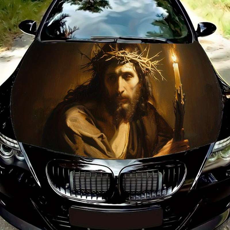 1pc Black Jesus Christian Themed Stickers