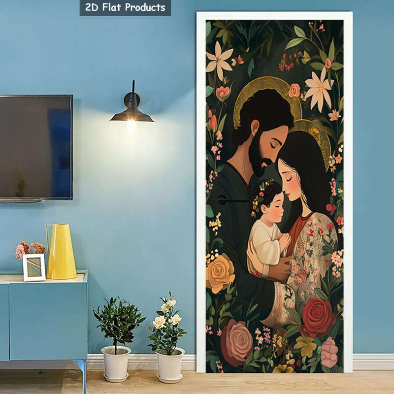 1pc 95.0x209.8cm Jesus Christian Themed Stickers