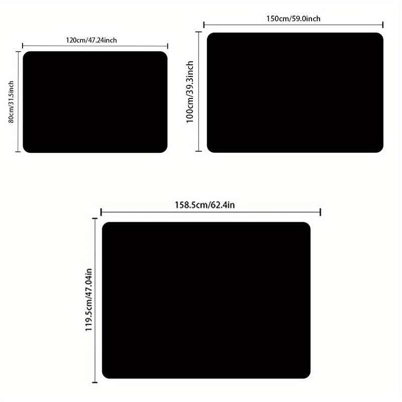 1Pc 120x160cm 47.24x62.99inch Floor Mat
