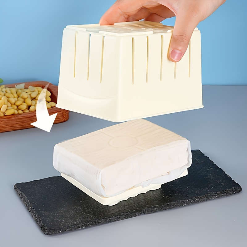 1pc White Plastic Cheese Tofu Press with Multi-Layer Filter Quick and Easy Kitchen Tool for