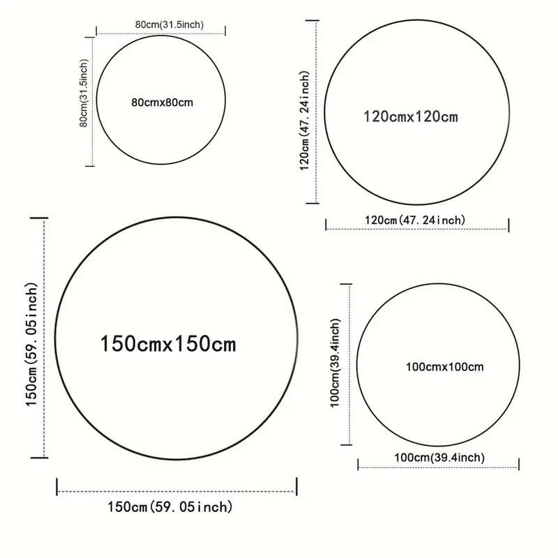 1Pc 100x100cm Floor Mat