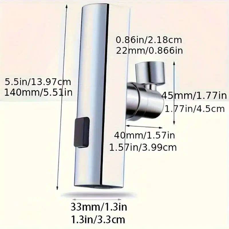 1pc Universal Multifunctional Faucet Adapter Versatile Design for Bathroom Washbasin Sink Durable