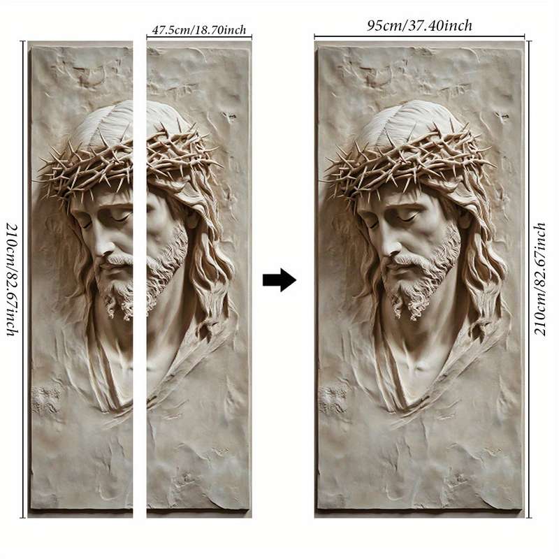 1pc 95.0x209.8cm Jesus Christian Themed Stickers