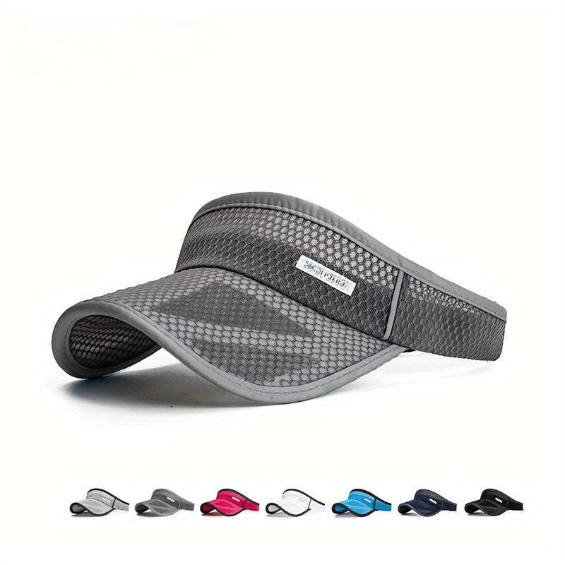1pc Summer Extended Brim Hollow Top Hat for Men And Women Outdoor Sports Sunshade Hat with a Large