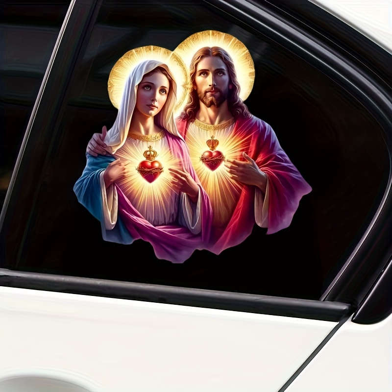 1pc 12.98cm x 11.99cm Jesus Christian Themed Stickers