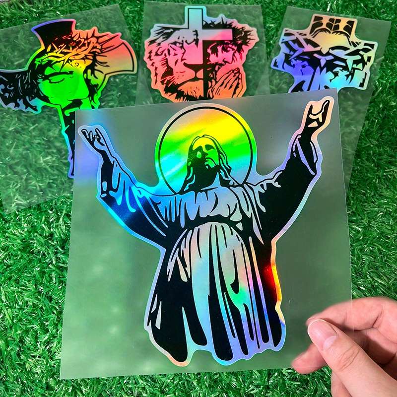 2 pieces  Jesus Christian Themed Stickers