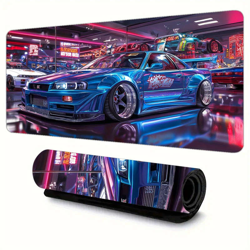 1pc 30x80cm Rubber Car Keyboard Pad Water-Resistant Washable Non-Slip Desk Mat