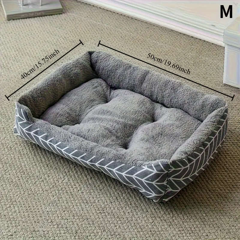 Winter Warm Plush Polyester Dog Bed