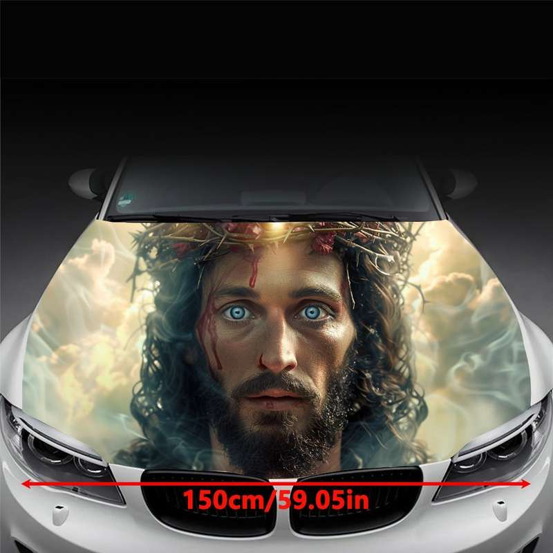 1pc Black Jesus Christian Themed Stickers