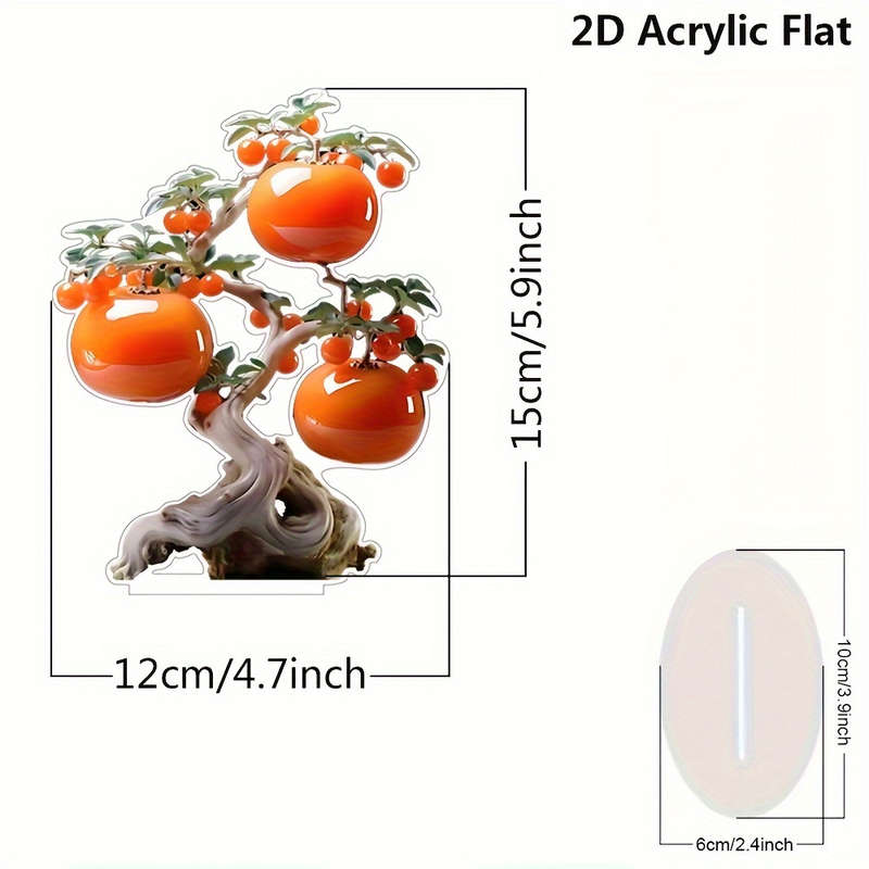 1pc 2D Flat  Versatile  Bonsai Tree Decoration Gift for Four Seasons with Hollow Design Suitabl
