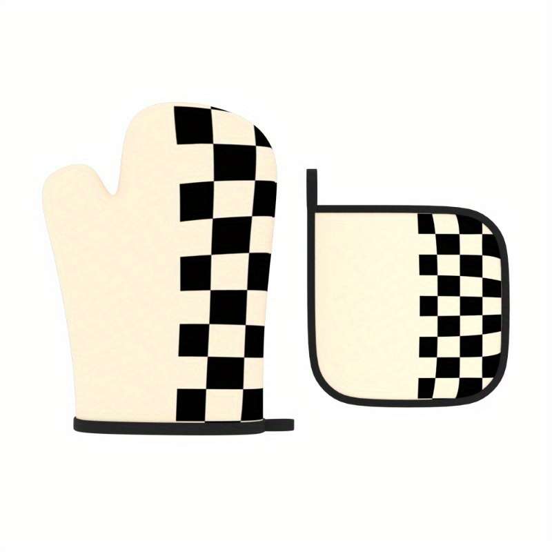 2pcs 26.92x17.02cm Heat Resistant Oven Mitts And Potholders